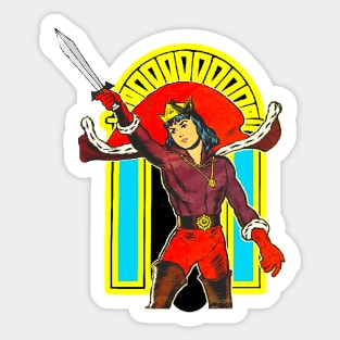Brave prince swordsman in the magic castle Sticker